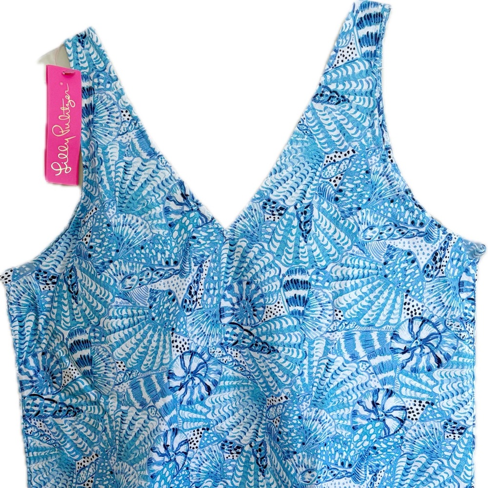NWT Lilly Pulitzer Amafi Blue by the Seashore Sleeveless Top - Picture 2 of 6